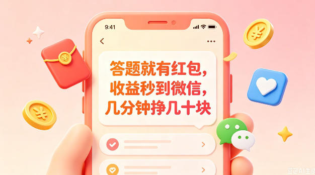 答题就有红包,收益秒到微信,几分钟挣几十块,学生党上班族宝妈都可以玩【揭秘】-摇钱树