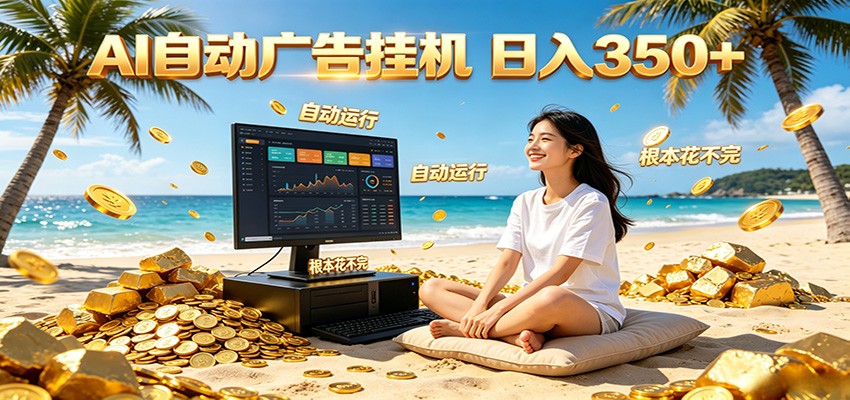 AI自动广告挂机 日入350+ 真正做到躺赚式变现,根本花不完!-摇钱树