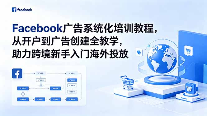 Facebook广告系统化培训教程,从开户到广告创建全教学,助力跨境新手入门海外投放-摇钱树
