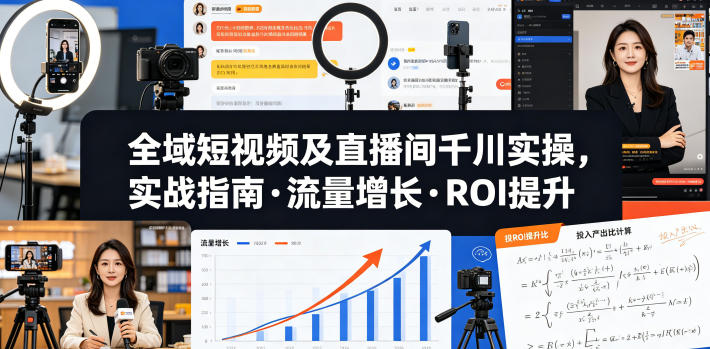 全域短视频及直播间千川实操，实战指南·流量增长·ROI提升(更新)-摇钱树