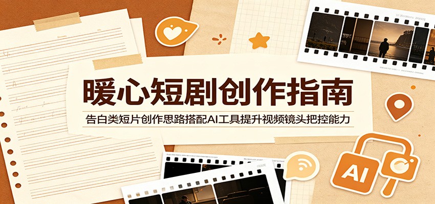 暖心短剧创作指南：告白类短片创作思路搭配AI工具提升视频镜头把控能力-摇钱树