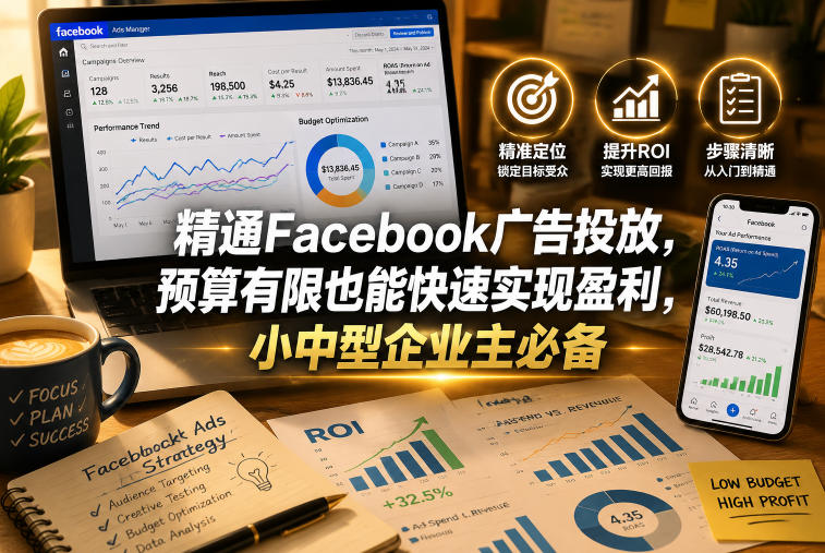 精通Facebook广告投放，预算有限也能快速实现盈利，小中型企业主必备【原创双语字幕】-摇钱树