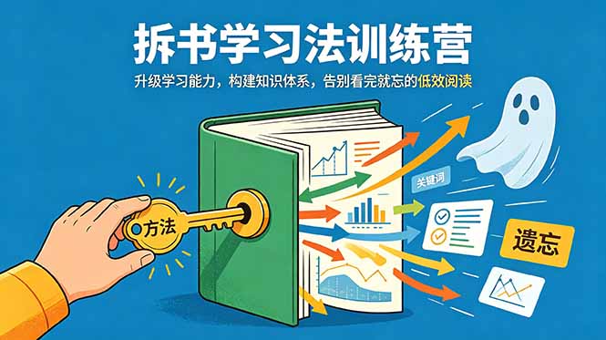 拆书学习法训练营,升级学习能力,构建知识体系,,告别看完就忘的低效阅读-好学创业资源