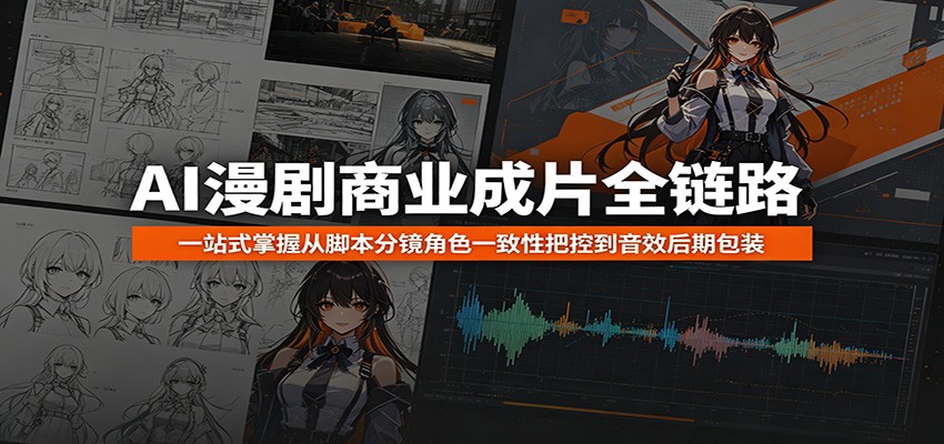 AI漫剧商业成片全链路：一站式掌握从脚本分镜角色一致性把控到音效后期包装-盈科项目资源网