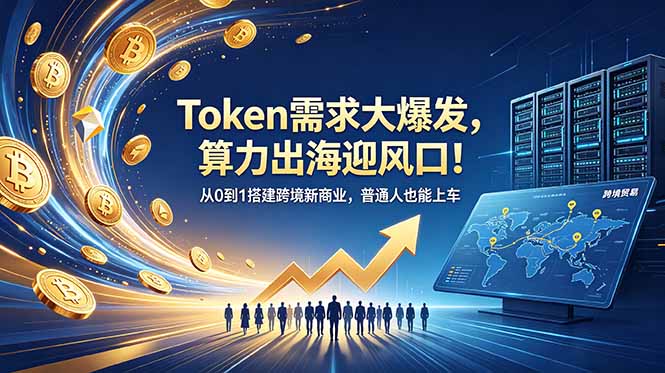 Token需求大爆发,算力出海迎风口!从0到1搭建跨境新商业,普通人也能上车-摇钱树