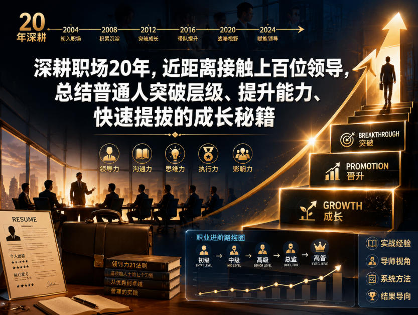 付费文章:深耕职场20年,近距离接触上百位领导,总结普通人突破层级、提升能力、快速提拔的成长秘籍(全网独家干货)-摇钱树