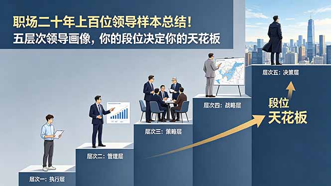 付费文章：职场二十年上百位领导样本总结！五层次领导画像，你的段位决定你的天花板-聚豪云创