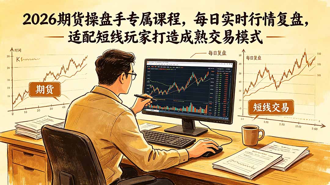 2026期货操盘手专属课程-更新6月，每日实时行情复盘，适配短线玩家打造成熟交易模式-聚豪云创