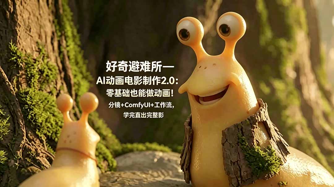 好奇避难所—AI动画电影制作2.0:零基础也能做动画!分镜+ComfyUI+工作流,学完直出完整影片-摇钱树