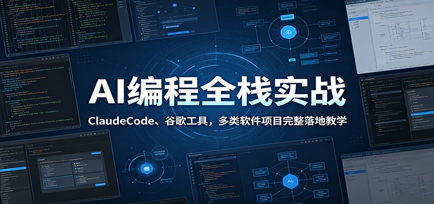 AI编程全栈实战:ClaudeCode、谷歌工具,多类软件项目完整落地教学-摇钱树