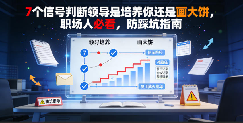 付费文章：7个信号判断领导是培养你还是画大饼，职场人必看，防踩坑指南-摇钱树