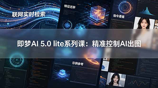即梦AI 5.0 lite实战课：联网实时检索+特征迁移+指令遵循+示例参考，精准控制AI出图-摇钱树