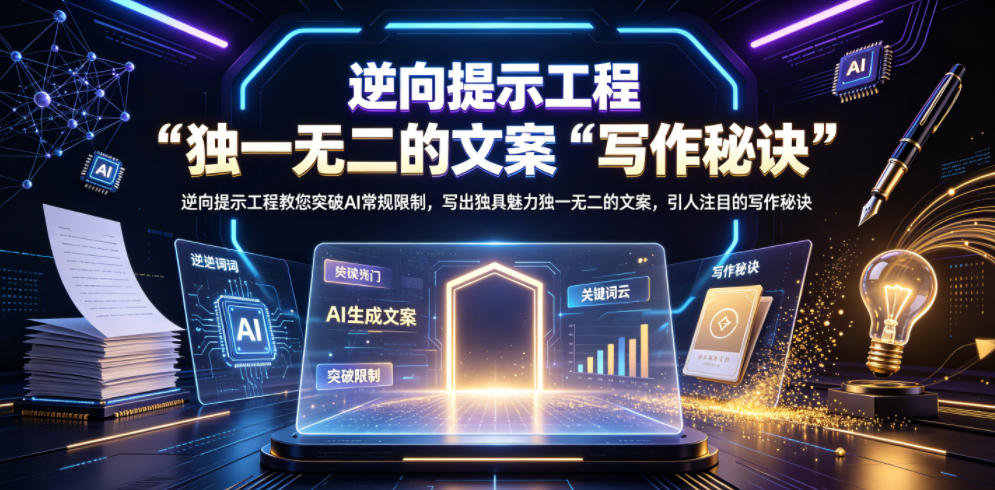 逆向提示工程教您突破AI常规限制，写出独具魅力独一无二的文案，引人注目的写作秘诀【原创双语字幕】-知富路