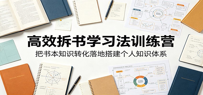 高效拆书学习法训练营，把书本知识转化落地搭建个人知识体系-摇钱树