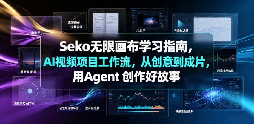 Seko无限画布学习指南,AI视频项目工作流,从创意到成片,用Agent 创作好故事-摇钱树