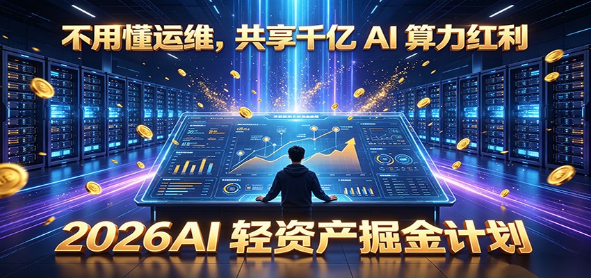 不用懂运维，共享千亿 AI 算力红利，2026AI 轻资产掘金计划-摇钱树