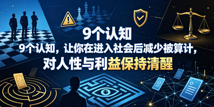 付费文章：9个认知，让你在进入社会后减少被算计，对人性与利益保持清醒-摇钱树