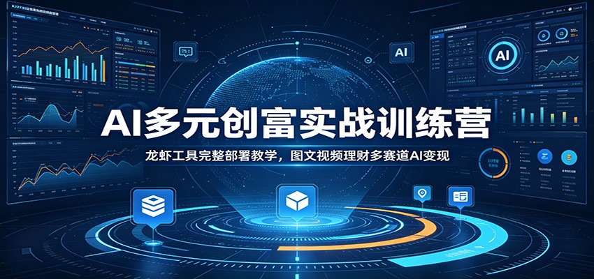 AI多元创富实战训练营：龙虾工具完整部署教学，图文视频理财多赛道AI变现-摇钱树