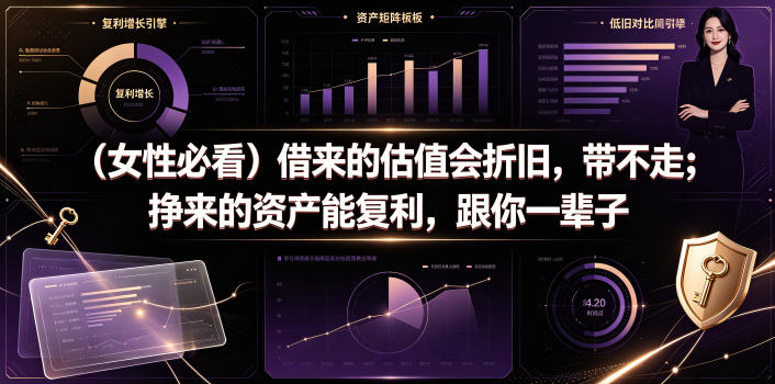 付费文章：(女性必看)借来的估值会折旧，带不走；挣来的资产能复利，跟你一辈子-轻创驿站