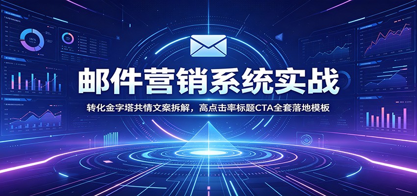 邮件营销系统实战：转化金字塔共情文案拆解，高点击率标题CTA全套落地模板-摇钱树