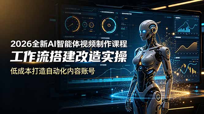 2026全新AI Codex智能体视频制作课程，工作流搭建改造实操，低成本打造自动化内容账号-摇钱树