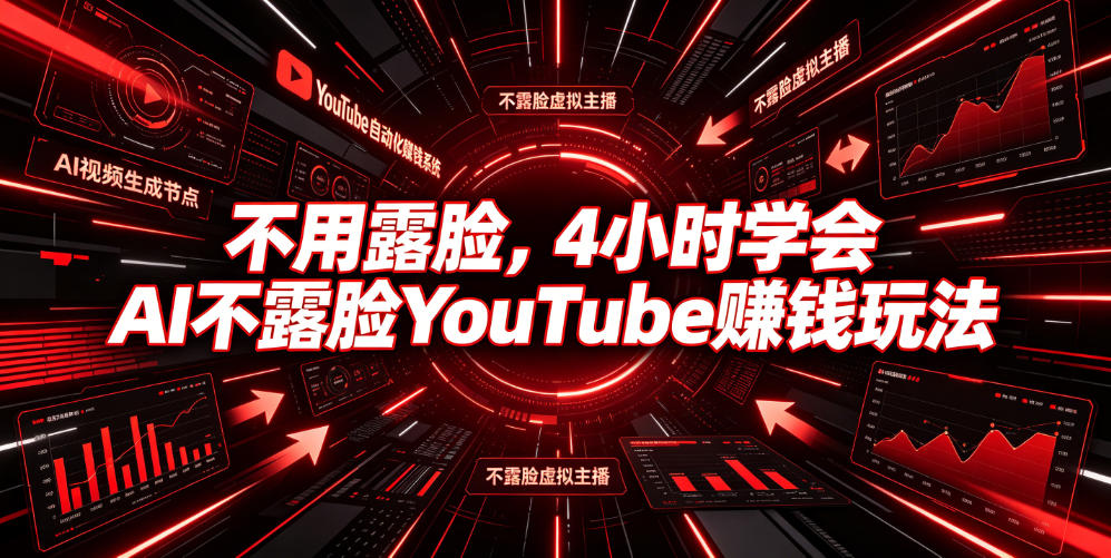 不用露脸，4小时学会AI不露脸YouTube賺钱玩法【原创双语字幕】-钱眼网