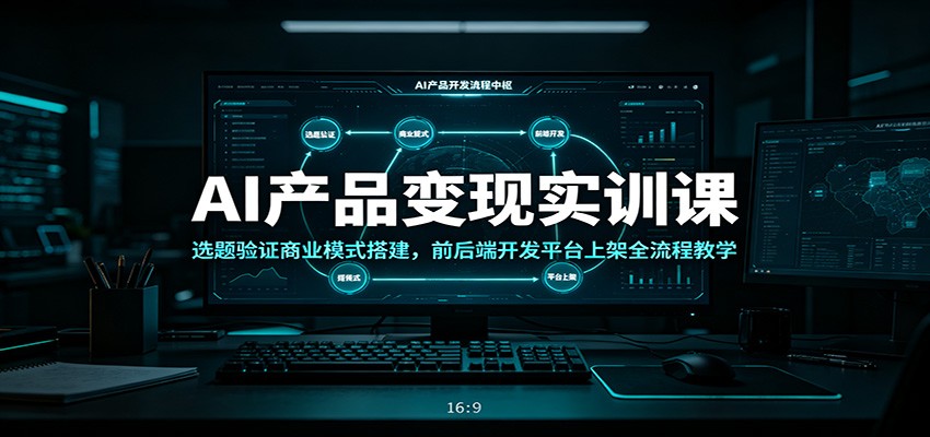AI产品变现实训课：选题验证商业模式搭建，前后端开发平台上架全流程教学-启盈社