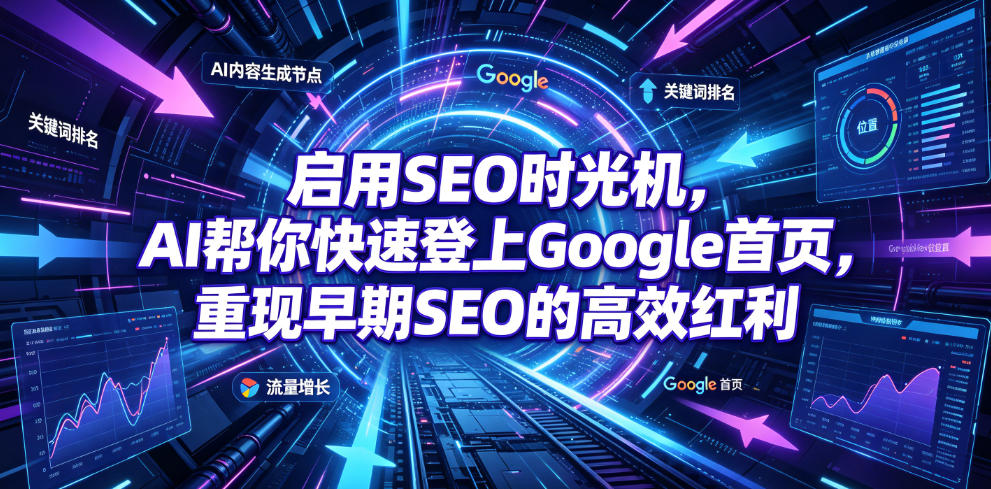 启用SEO时光机，AI帮你快速登上Google首页，重现早期SEO的高效红利【原创双语字幕】-摇钱树