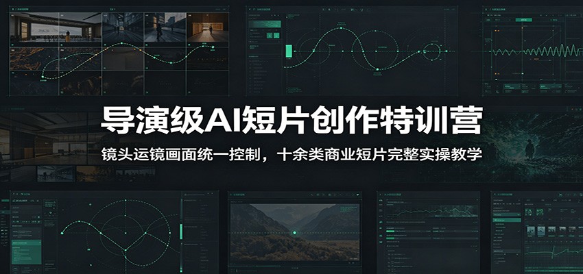 导演级AI短片创作特训营:镜头运镜画面统一控制,十余类商业短片完整实操教学(更新)-摇钱树