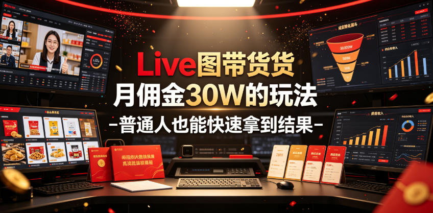 Live图带货月佣金30W的玩法-普通人也能快速拿到结果-摇钱树