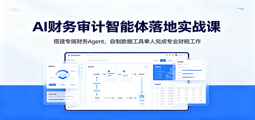 AI财务审计智能体落地实战课:搭建专属财务Agent,自制数据工具单人完成专业财税工作-摇钱树
