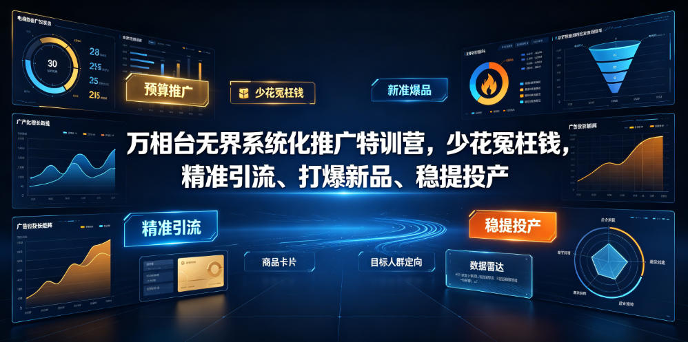 万相台无界系统化推广特训营VI0.0,少花冤枉钱,精准引流、打爆新品、稳提投产(全程录音+字幕)-摇钱树