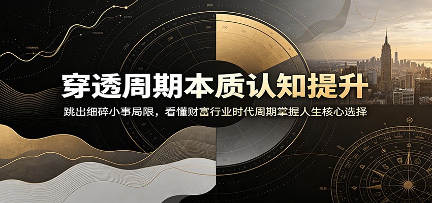 穿透周期本质认知提升:跳出细碎小事局限,看懂财富行业时代周期掌握人生核心选择-摇钱树