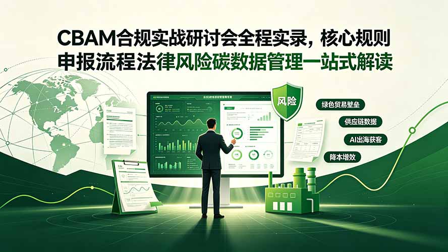 CBAM合规实战研讨会全程实录,核心规则申报流程法律风险碳数据管理一站式解读-摇钱树