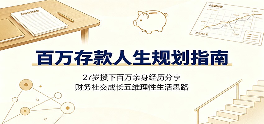 百万存款人生规划指南:27岁攒下百万亲身经历分享,财务社交成长五维理性生活思路-摇钱树
