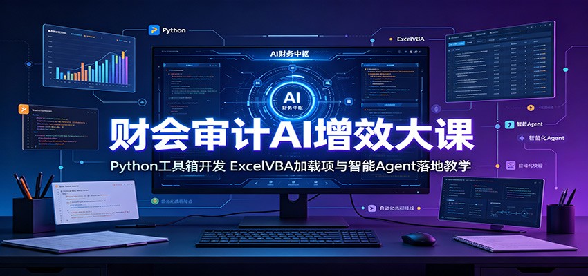 财会审计AI增效大课：Python工具箱开发，ExcelVBA加载项与智能Agent落地教学-摇钱树