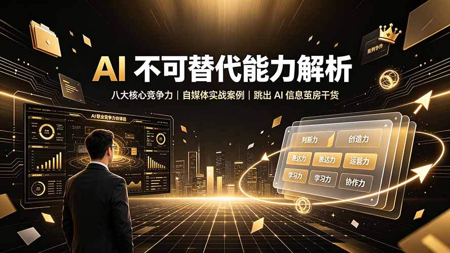 付费文章:AI 不可替代能力解析▸八大核心竞争力|自媒体实战案例|跳出 AI 信息茧房干货-摇钱树