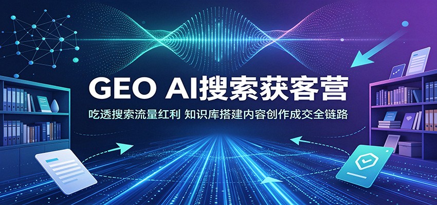 GEO AI搜索获客营：吃透搜索流量红利，知识库搭建内容创作成交全链路-摇钱树