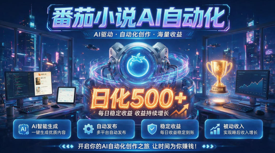 小白可做番茄AI,居家轻创业,每日稳赚500➕,普通人低门槛轻松线上增收【揭秘】-轻创驿站