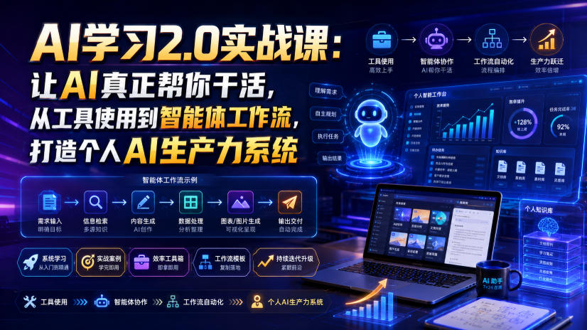 AI学习2.0实战课:让AI真正帮你干活,从工具使用到智能体工作流,打造个人AI生产力系统-摇钱树