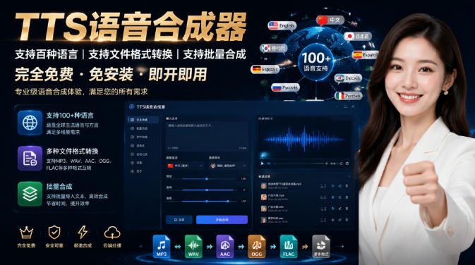最新TTS配音,支持批量,支持文件格式转换,功能超多-摇钱树