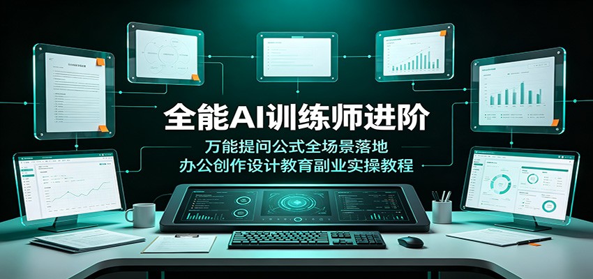 全能AI训练师进阶:万能提问公式全场景落地,办公创作设计教育副业实操教程-摇钱树