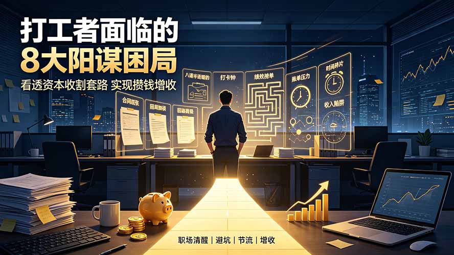 付费文章:打工者面临的8大阳谋困局,看透资本收割套路实现攒钱增收-摇钱树
