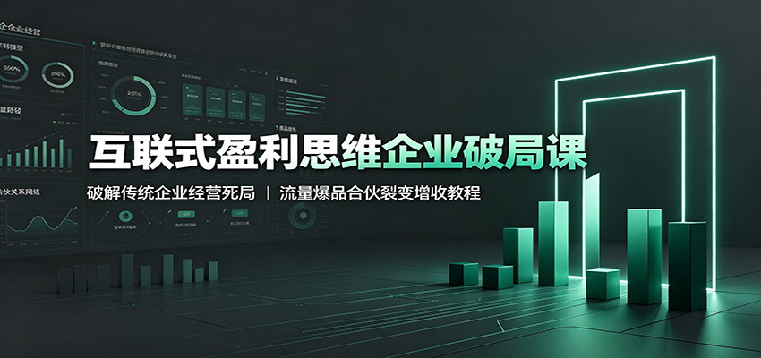 互联式盈利思维企业破局课:破解传统企业经营死局,流量爆品合伙裂变增收教程-摇钱树