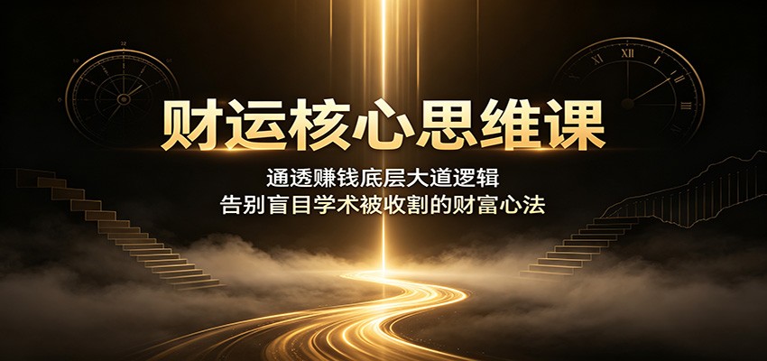 财运核心思维课:通透赚钱底层大道逻辑,告别盲目学术被收割的财富心法-摇钱树