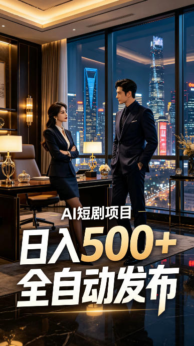 快手AI短剧自动发布,矩阵批量运营变现,轻资产副业项目,日入500+【揭秘】-摇钱树