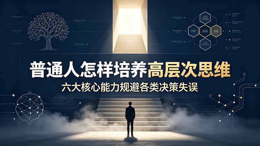付费文章：普通人怎样培养高层次思维，六大核心能力规避各类决策失误-摇钱树