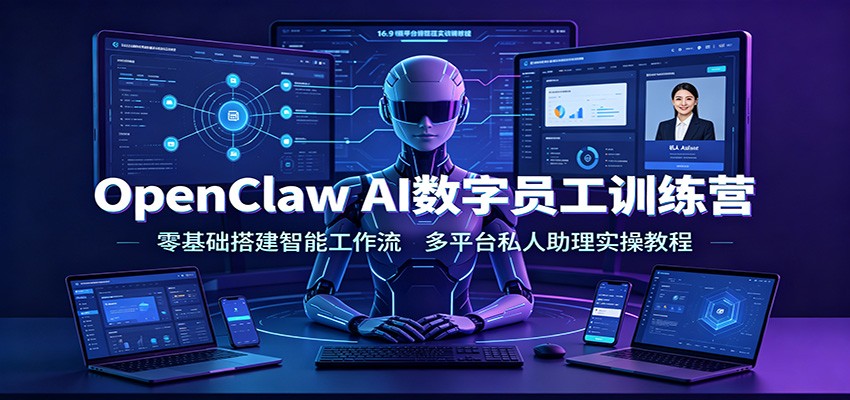 OpenClaw AI数字员工训练营：零基础搭建智能工作流，多平台私人助理实操教程-摇钱树