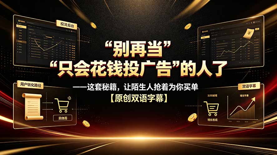 别再当“只会花钱投广告”的人了——这套秘籍,让陌生人抢着为你买单【原创双语字幕】-摇钱树