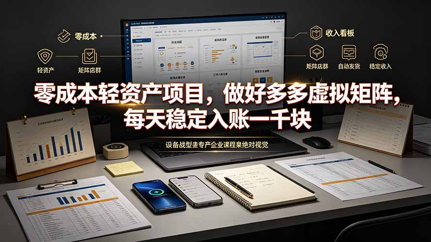 零成本轻资产项目,做好多多虚拟矩阵,每天稳定入账一千块-摇钱树